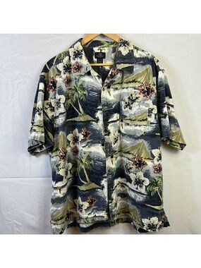 Pacific Coast Highway Tropical Surf Shirt Size XL Short Sleeve Front Pocket